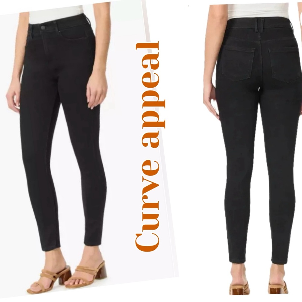 Curve appeal Black jeans high rise minimalist jeggings‎